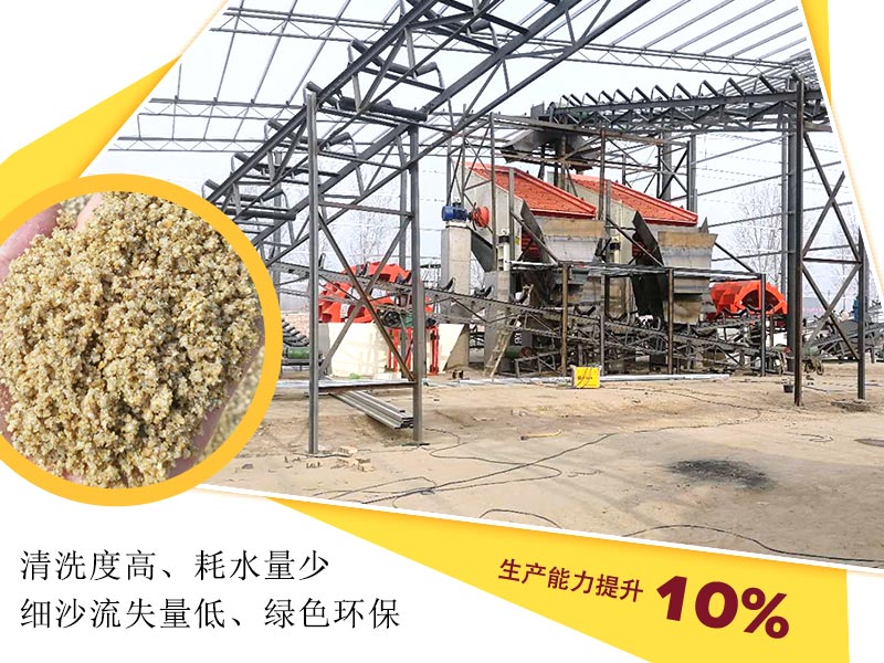 洗沙機(jī)設(shè)備節(jié)能環(huán)保，生產(chǎn)能力提升10%